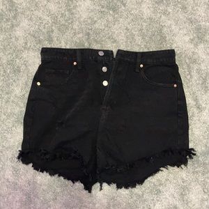 Black Jean Shorts